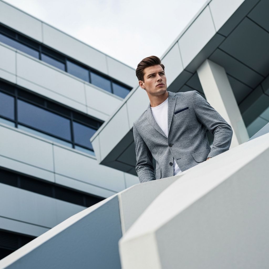Model in blazer